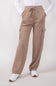Drawstring Cargo Sweatpants for Women in Taupe