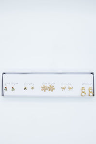 Christmas Season Earrings Gift Box Set