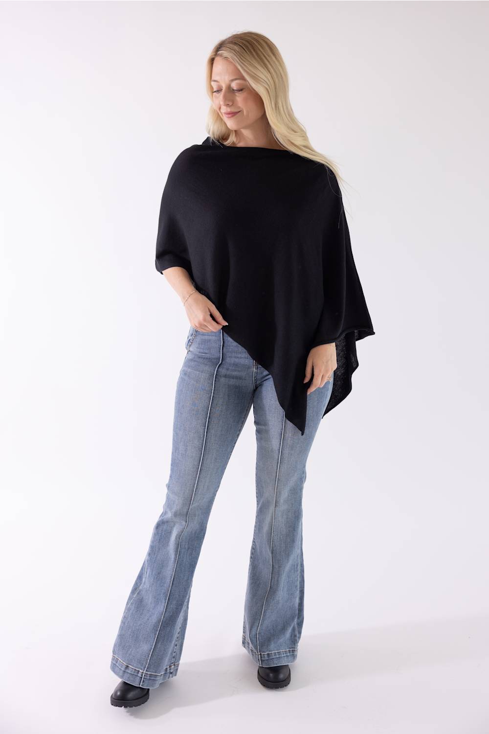 Kerisma Eden II Poncho Top for Women in Black