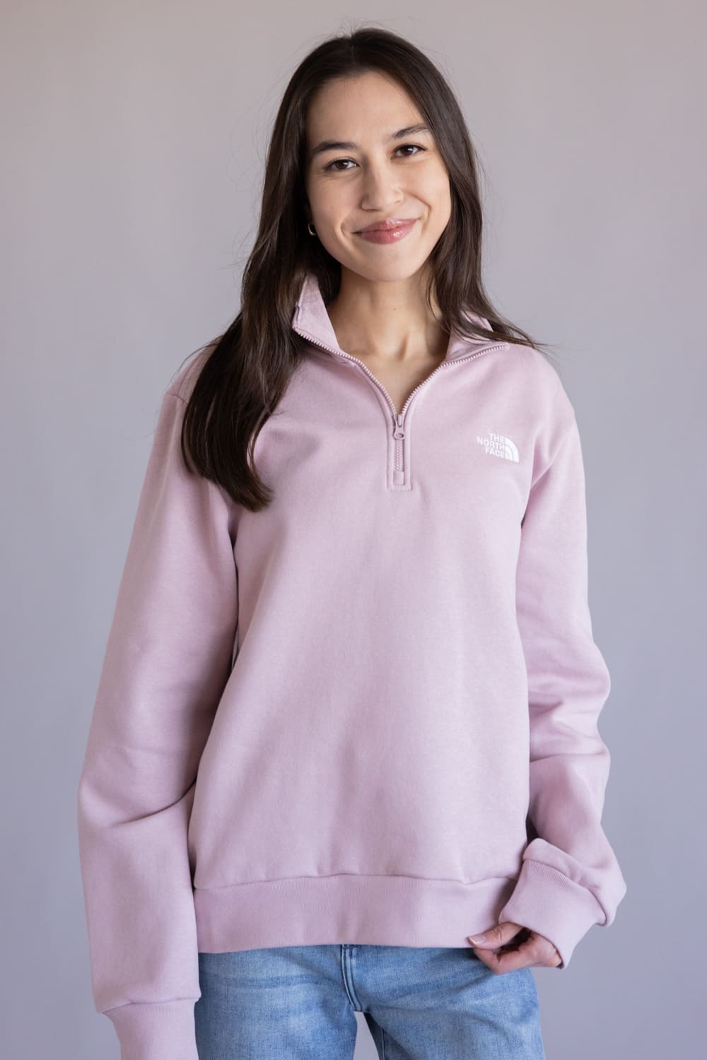 The North Face Evolution ¼ Zip for Women in Metal Pink