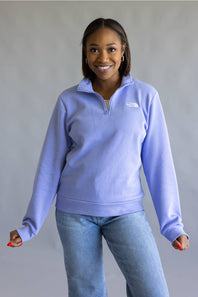 The North Face Evolution ¼ Zip for Women in Periwinkle Glow