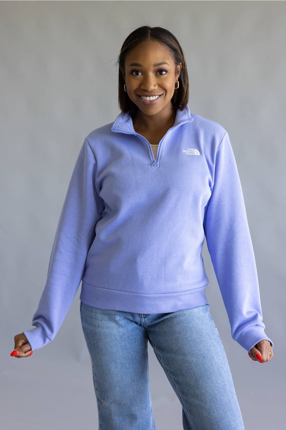 The North Face Evolution ¼ Zip for Women in Periwinkle Glow