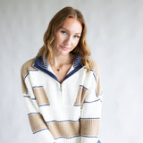 Elan Half Zip Sweater for Women in Ivory