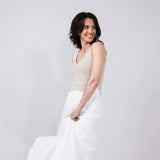 Elan Knit Mix Maxi Dress for Women in Natural/White