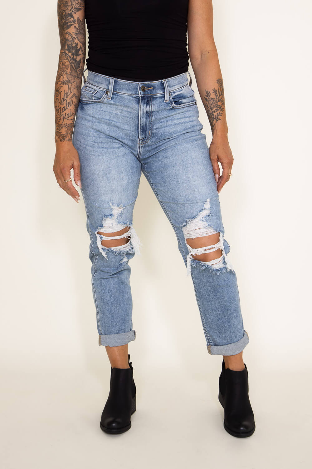 Eunina Rocky High Rise Boyfriend Jeans for Women Eunina Rocky High Rise Boyfriend Jeans for Women