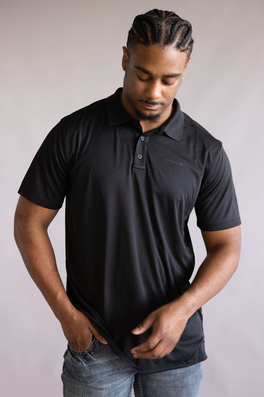 Carhartt Force Sun Defender Polo for Men in Black