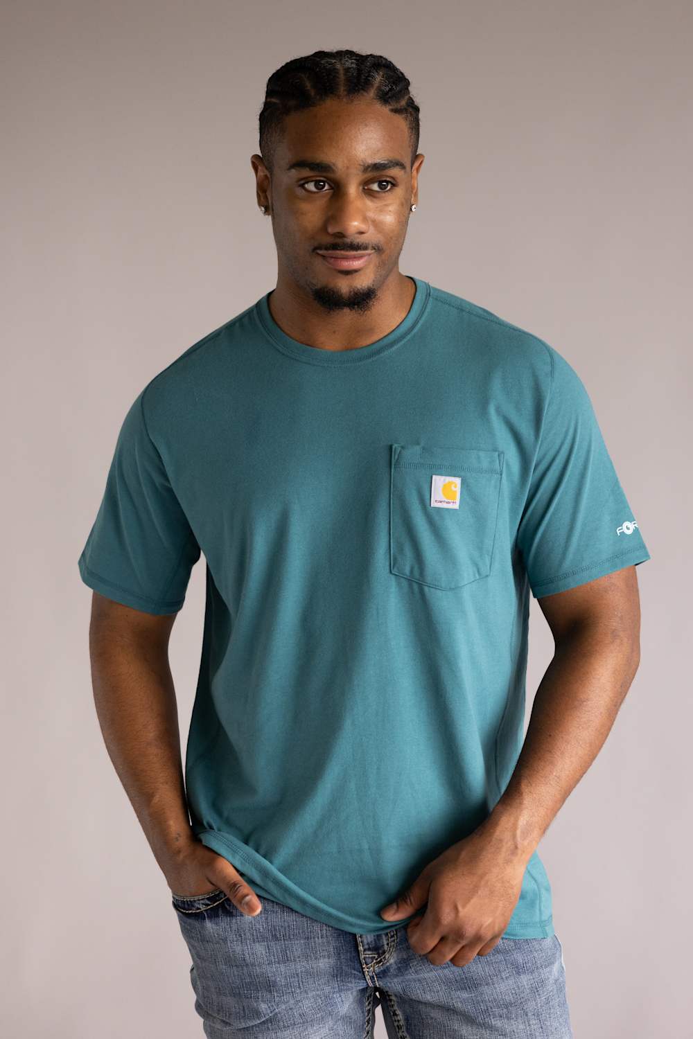 Carhartt Force Pocket T-Shirt for Men in Dark Teal
