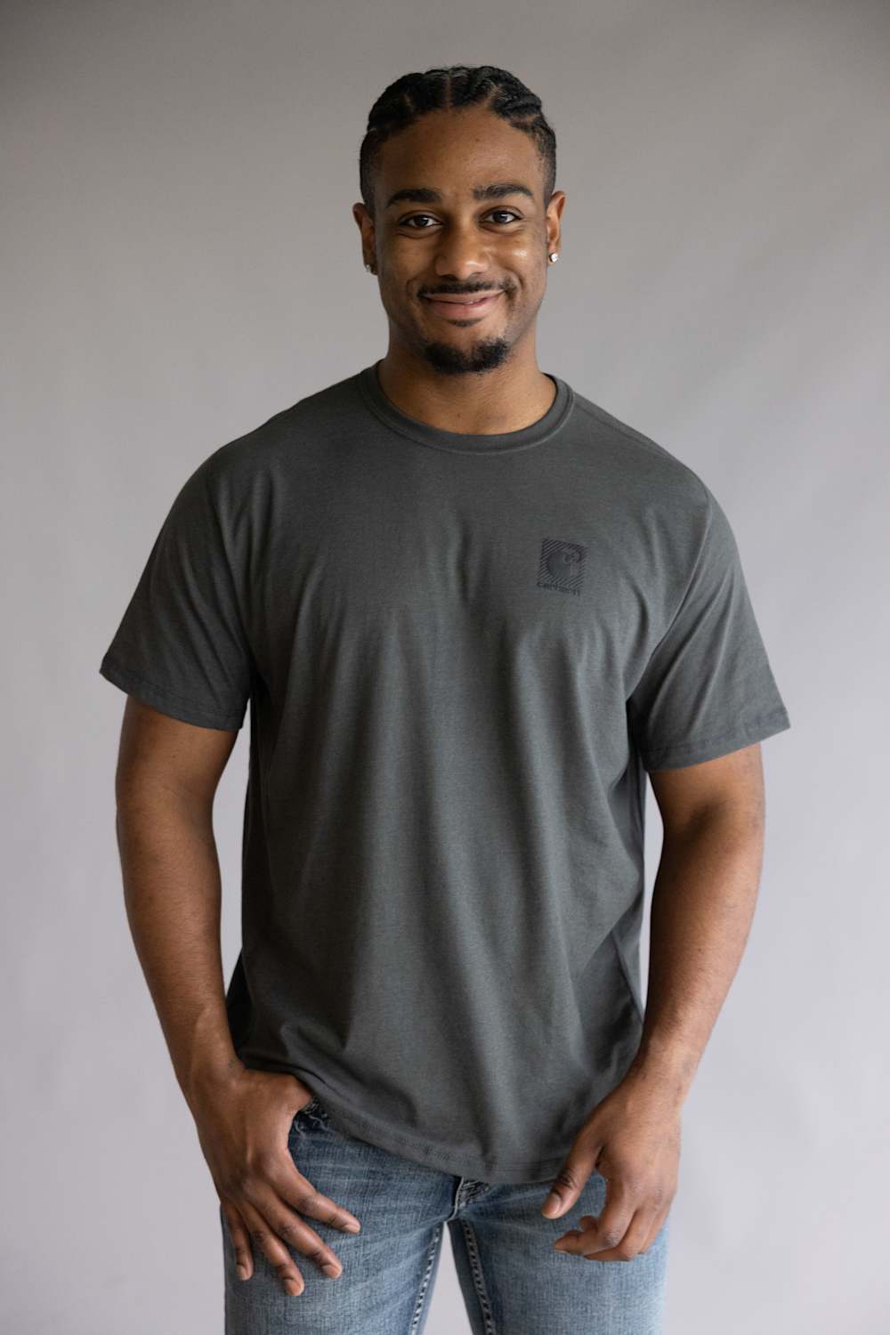 Carhartt Force Logo T-Shirt for Men in Carbon Heather