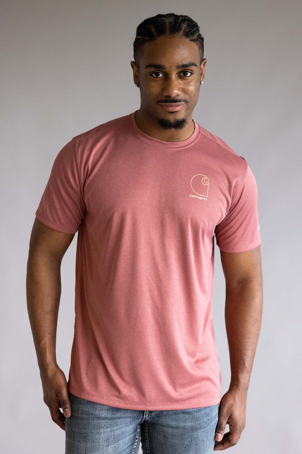 Carhartt Force Sun Defender Logo T-Shirt for Men in Amber | 106163