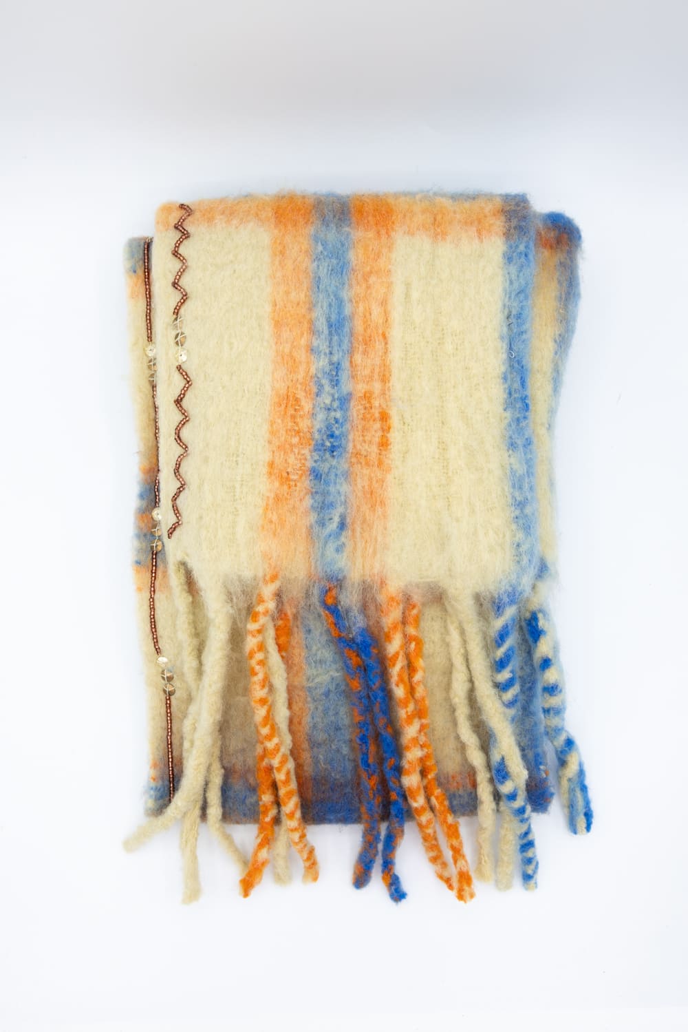 Free People Highland Plaid Skinny Scarf for Women in Ivory Combo