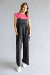 FP Movement Hot Shot Strappy Onesie for Women in Black