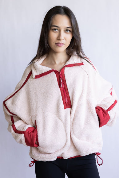 FP Movement Mountain ½ Zip Fleece for Women in Ballet Pink