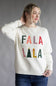 Fa La La Embroidered Sweater for Women in White