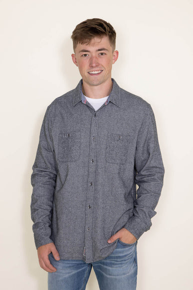 Flag & Anthem Haysville Heather Solid Flannel for Men in Charcoal