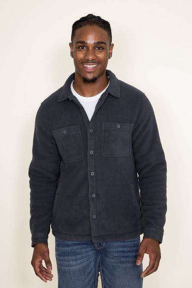 Flag and Anthem Richlands Sherpa Lined Plaid Shacket for Men in Grey
