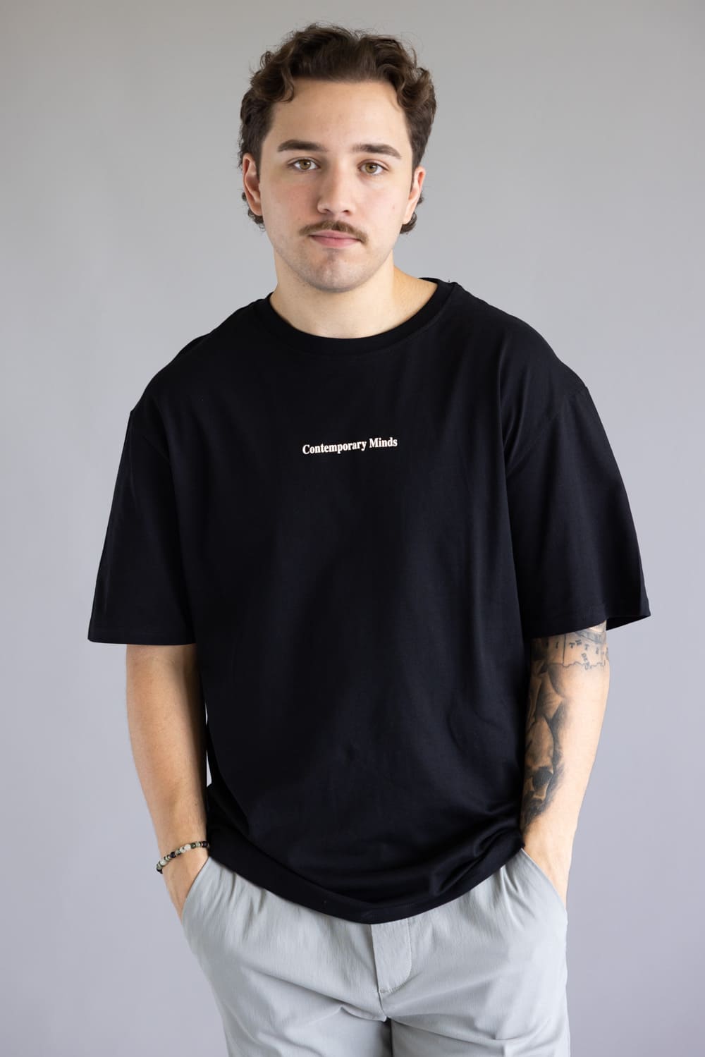 Denim & Flower Flower Photo T-Shirt for Men in Black | CKTS-C484