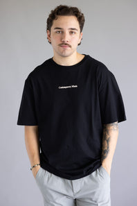 Flower Photo T-Shirt for Men in Black
