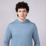Free Fly Bamboo Lightweight Hoodie for Men in Blue Fog
