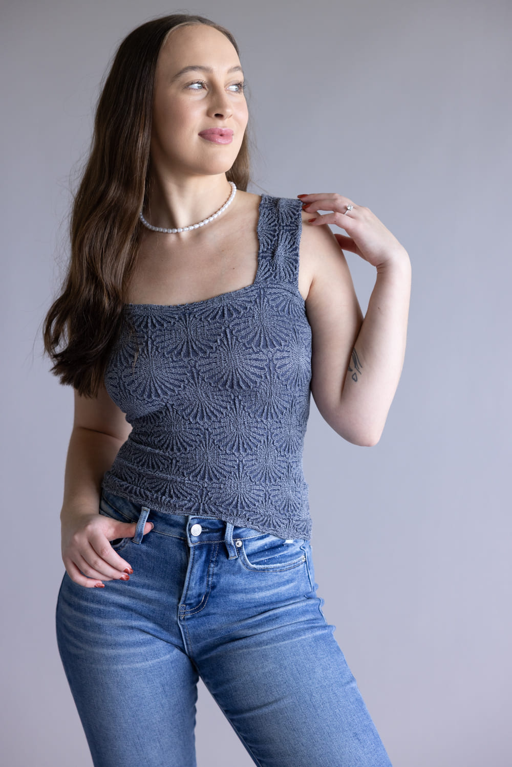 Free People Intimately Love Letter Cami for Women in Navy