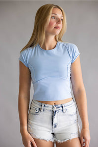 Free People We The Free Protagonist Top for Women in Dream Blue