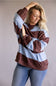 Free People We The Free Striped Oversized Crewneck for Women in Periwinkle Combo