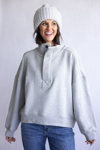Free People We The Free Timeless Pullover for Women in Heather Grey