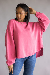 Free People We The Free Total Eclipse Tee for Women in Hibiscus Pop