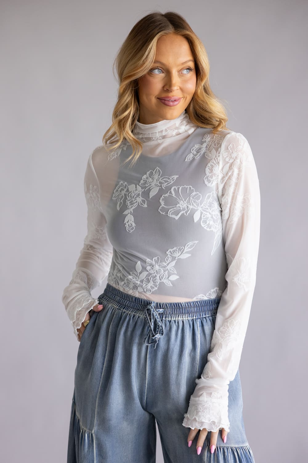 Free People You Decide Long Sleeve for Women in White