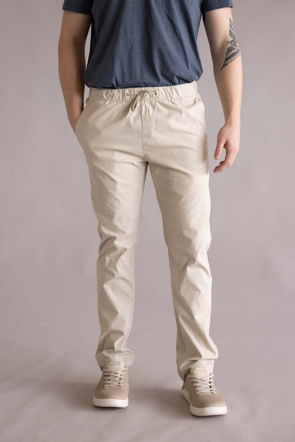 1897 Legends Tech Jogger Pants for Men in Pelican Khaki