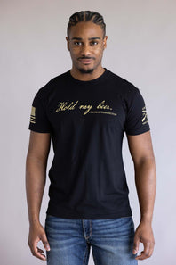 Grunt Style Hold My Beer T-Shirt for Men in Black