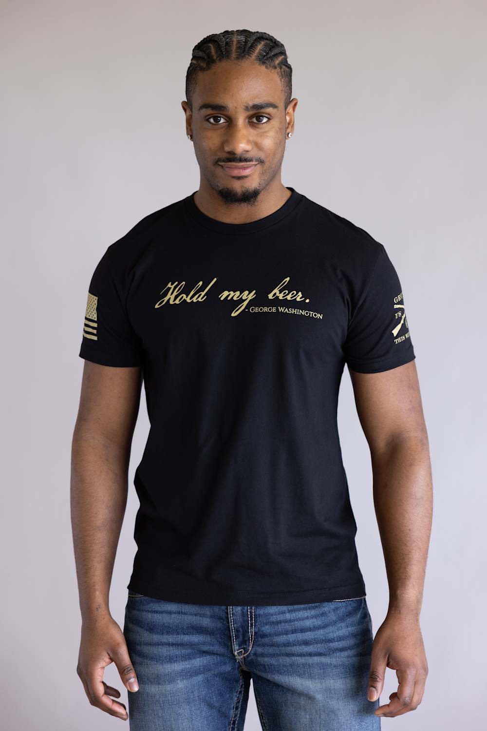 Grunt Style Hold My Beer T-Shirt for Men in Black
