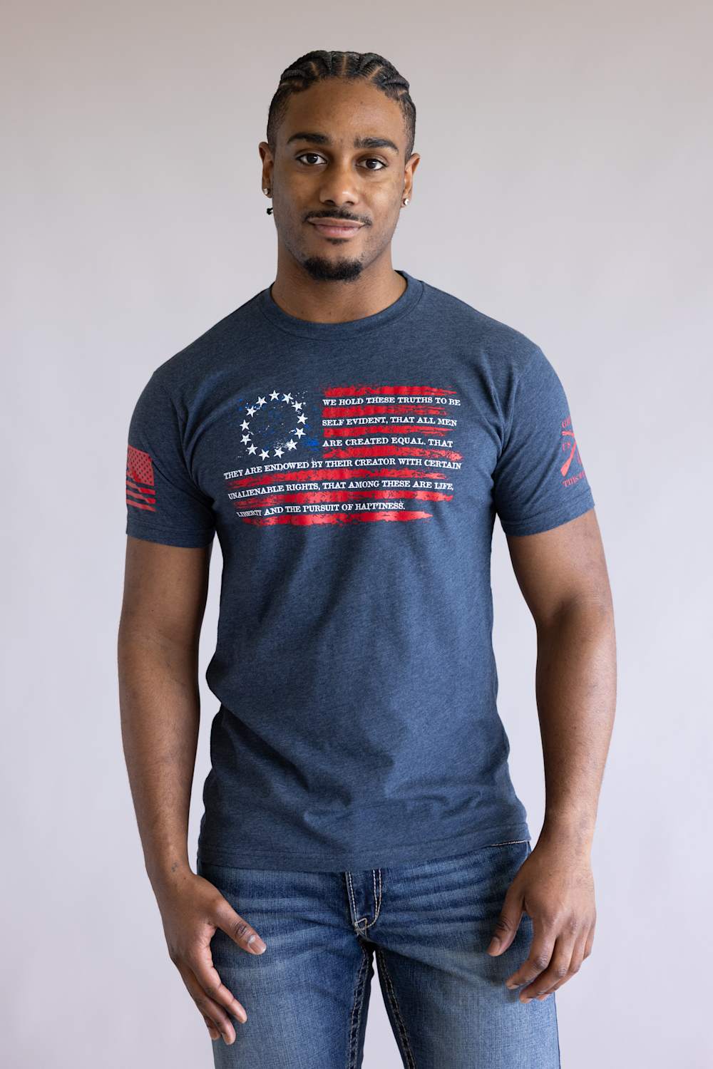 Grunt Style Declaration T-Shirt for Men in Midnight Navy