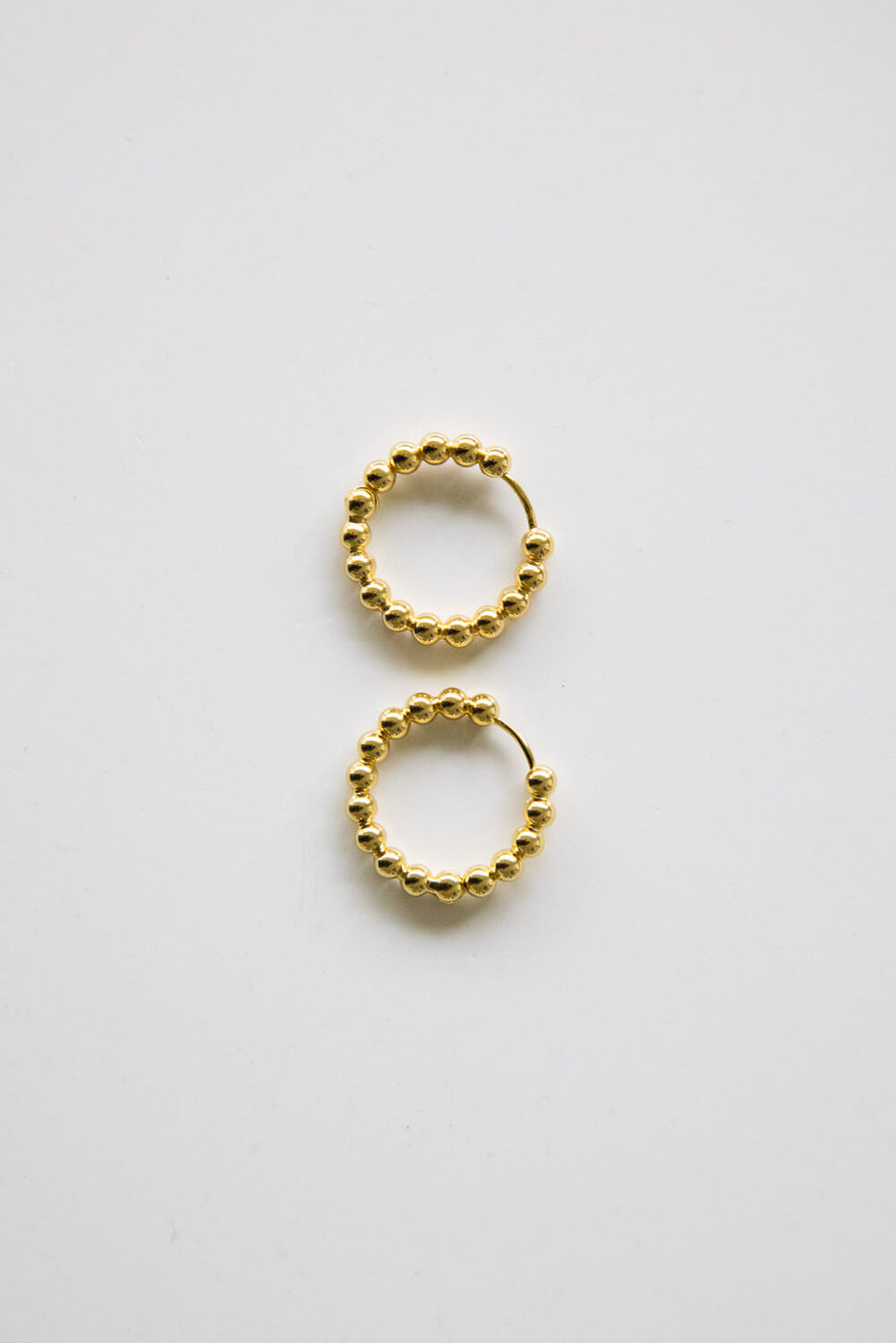 Gold Ball Hoop Earrings | SJE310268GLD-3 – Glik\'s