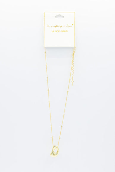 Gold Bubble Letter Initial “D” Necklace