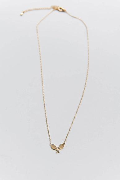 Gold Pickleball Racket Necklace