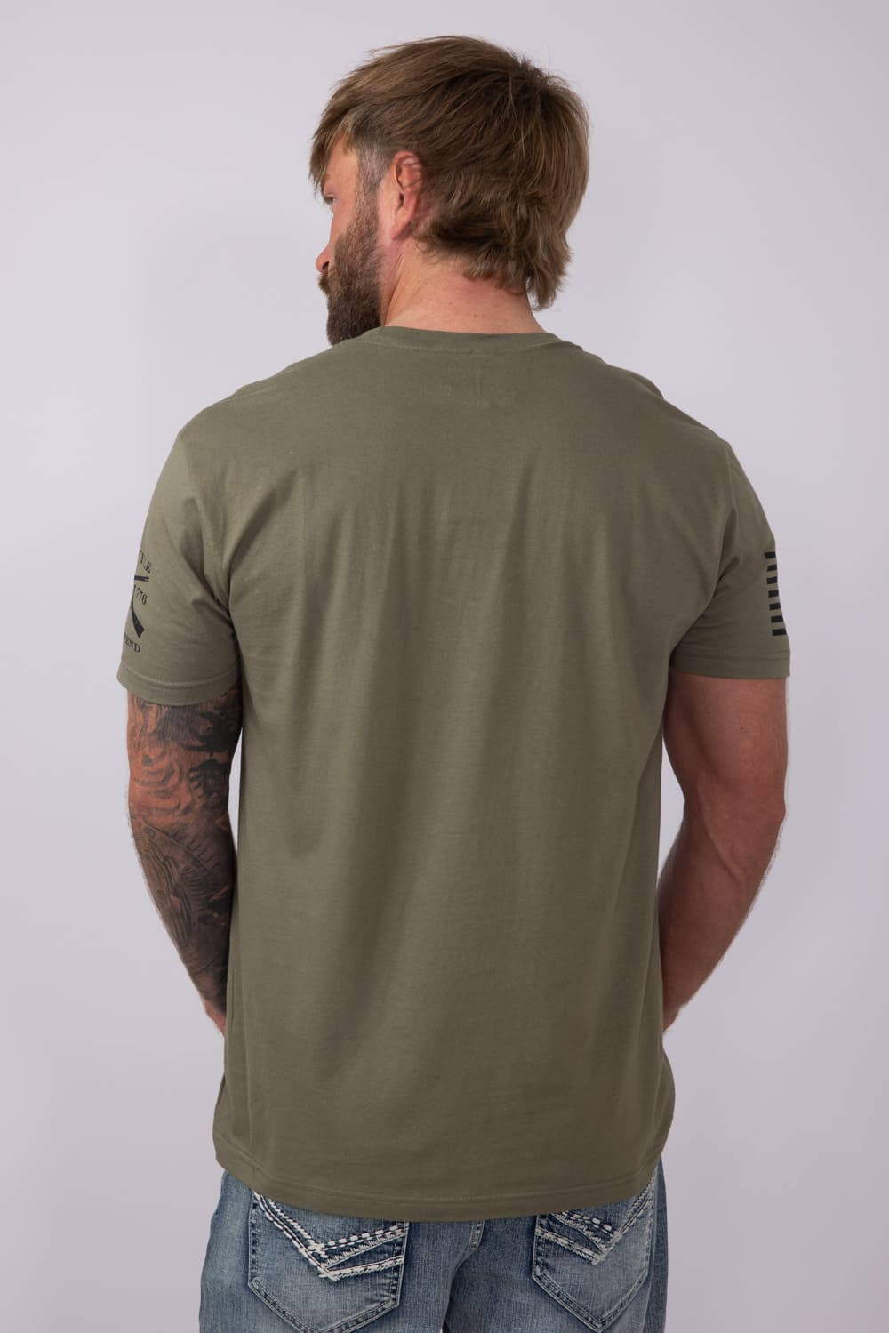 Grunt Style Grumpy Old Vet T-Shirt for Men in Green