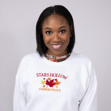 Stars Hollow Embroidered Sweatshirt for Women in Cream