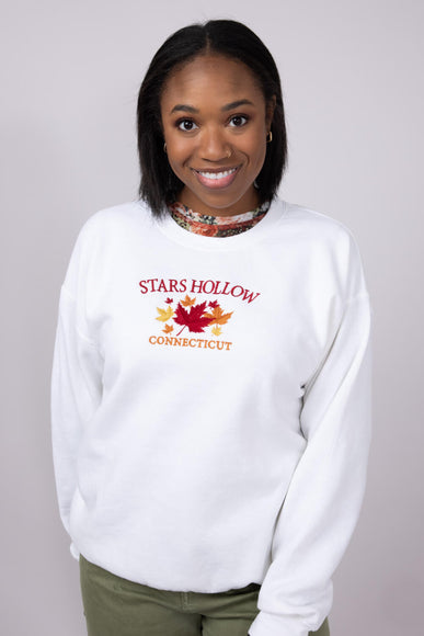Stars Hollow Embroidered Sweatshirt for Women in Cream