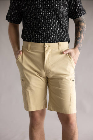 Hallstatt 10 Cargo Shorts for Men in Pale Khaki | S028-PALEKHAKI