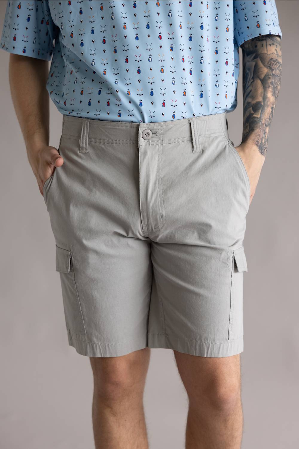 Hallstatt 10 Cargo Shorts for Men in Ultimate Grey