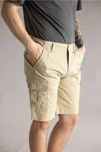 Hallstatt 10 Microrip Cargo Shorts for Men in Twill