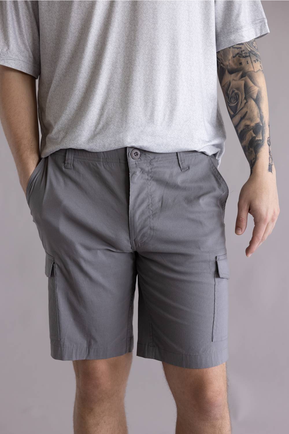Hallstatt 10" Cargo Shorts for Men in Grey