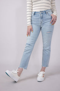 Hidden High Rise Crop Cigarette Skinny Jeans for Women