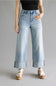 Hidden High Rise Crop Wide Cuffed Jeans for Women