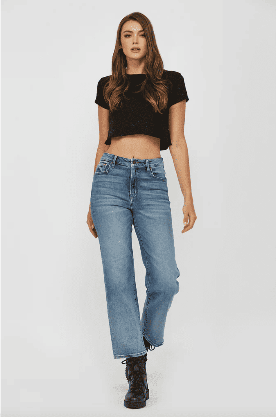 Hidden High Rise Ella Wide Straight Leg Jeans for Women HD1663WS