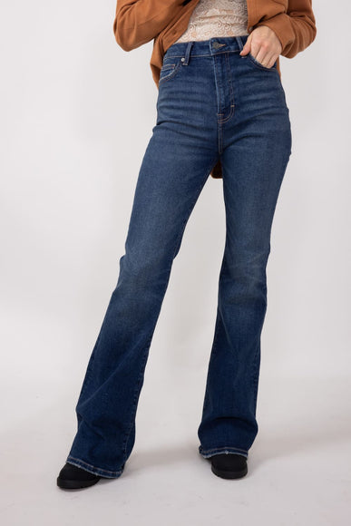 Hidden High Rise Flare Jeans for Women in Dark Wash
