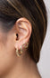 Hoop And Stud Earrings Set for Women in Gold