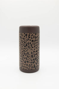 Hydrojug 12 oz Slim Can Cooler in Brown Leopard