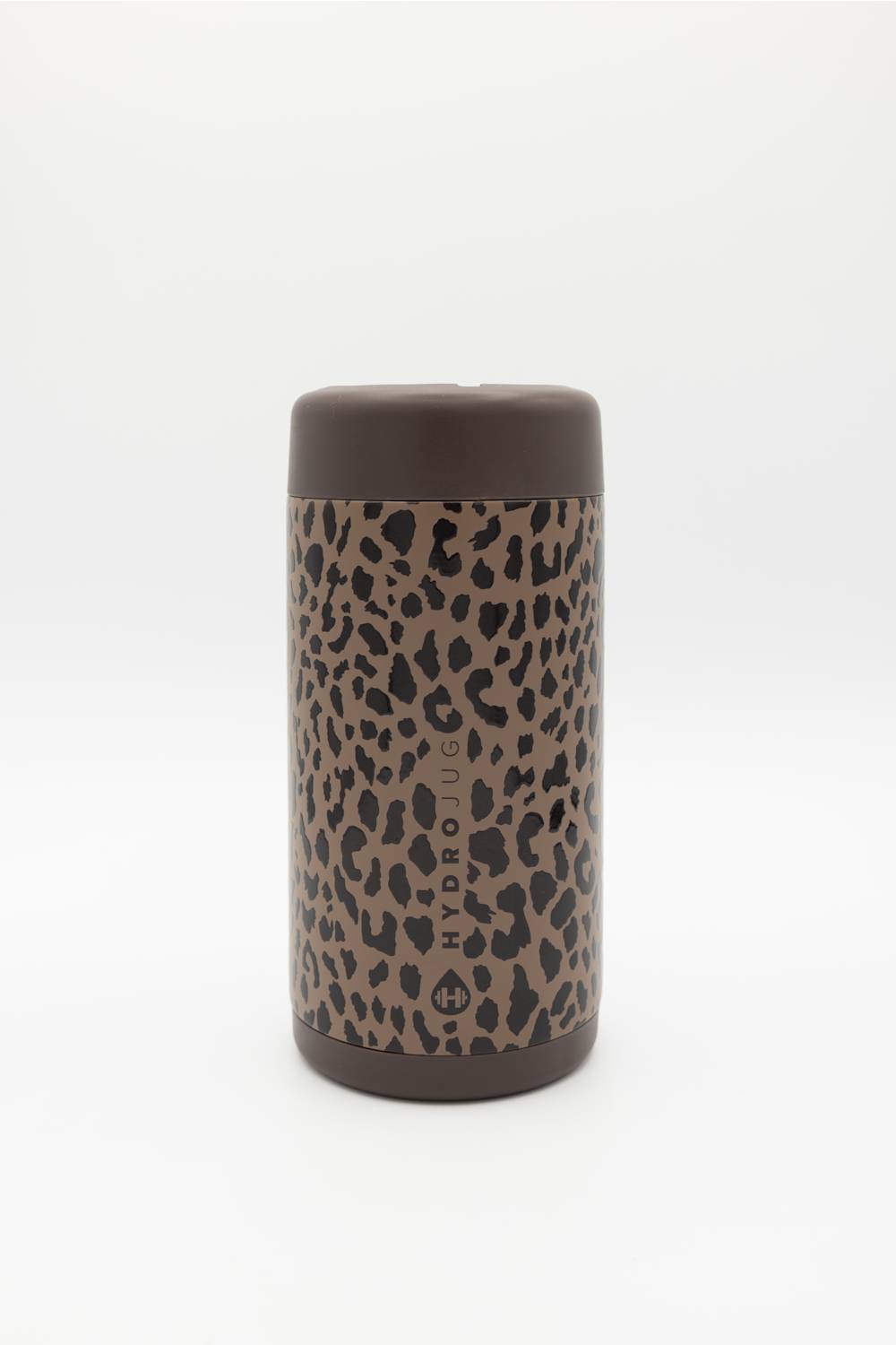 Hydrojug 12 oz Slim Can Cooler in Brown Leopard