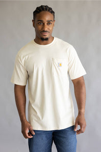 Carhartt Relaxed Faded Stripe T-Shirt for Men in Oatmilk